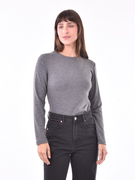 REMERA MILAN GRIS MELANGE O