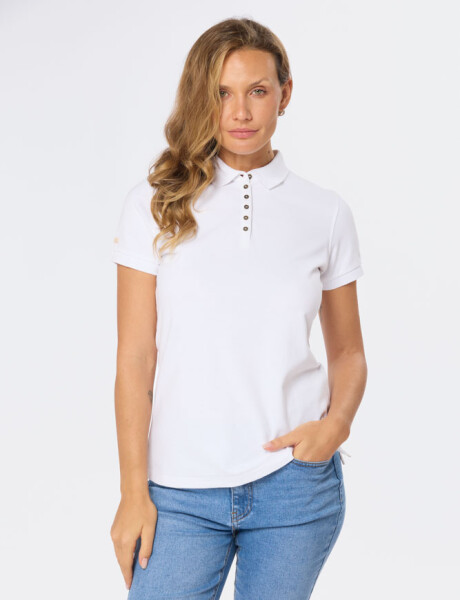 POLO PIQUE LISA Blanco