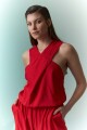 Mono cuello halter rojo