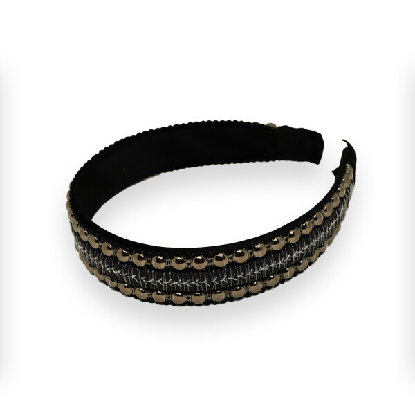 TIARA CON PERLAS AUDREY NEGRA