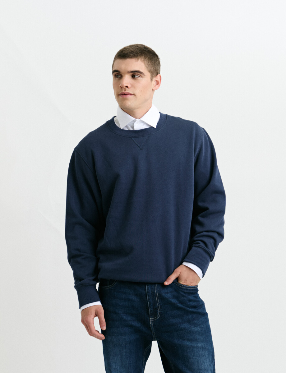 470559 SWEATER HARRY Azul Piedra Melange