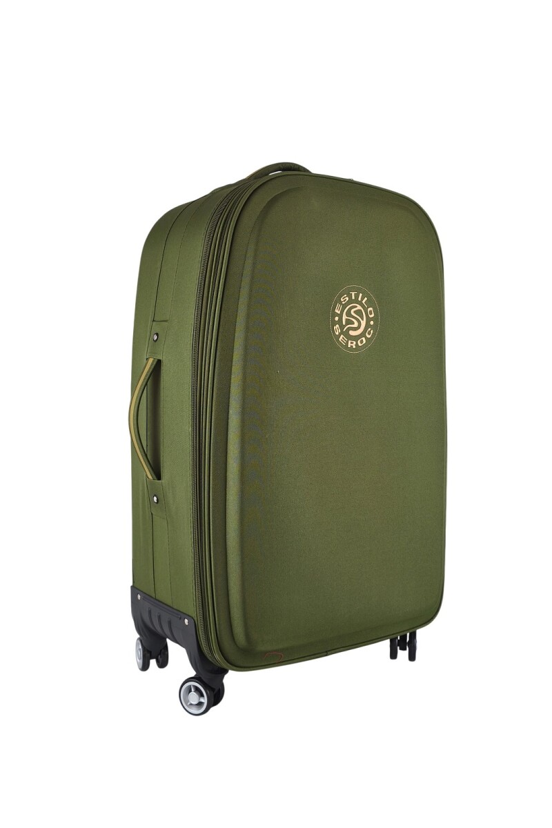 Valija 360 de tela grande verde