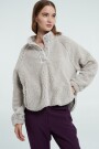 PLUSH SHERPA SNAP PULLOVER Gris