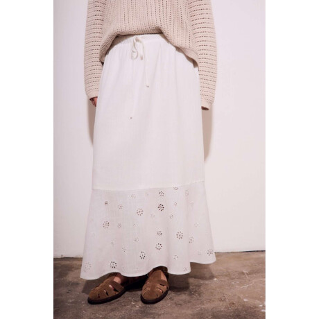 Falda Broderie Nacar