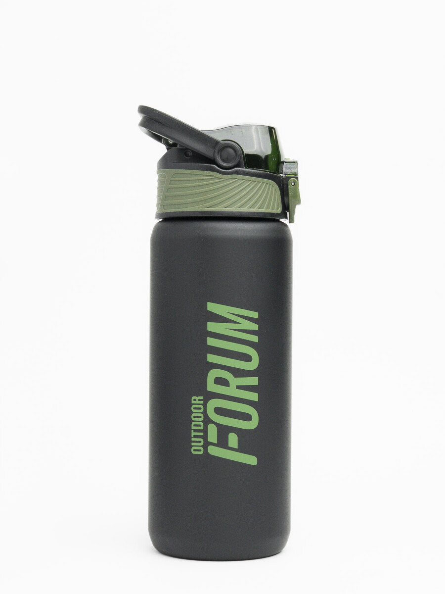 Botella engomada Active - Negro/Verde 