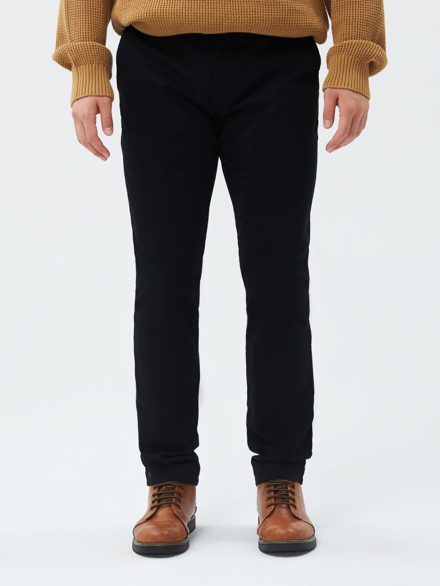 Pantalón Essential Khaki Skinny Gap Hombre - True Black 