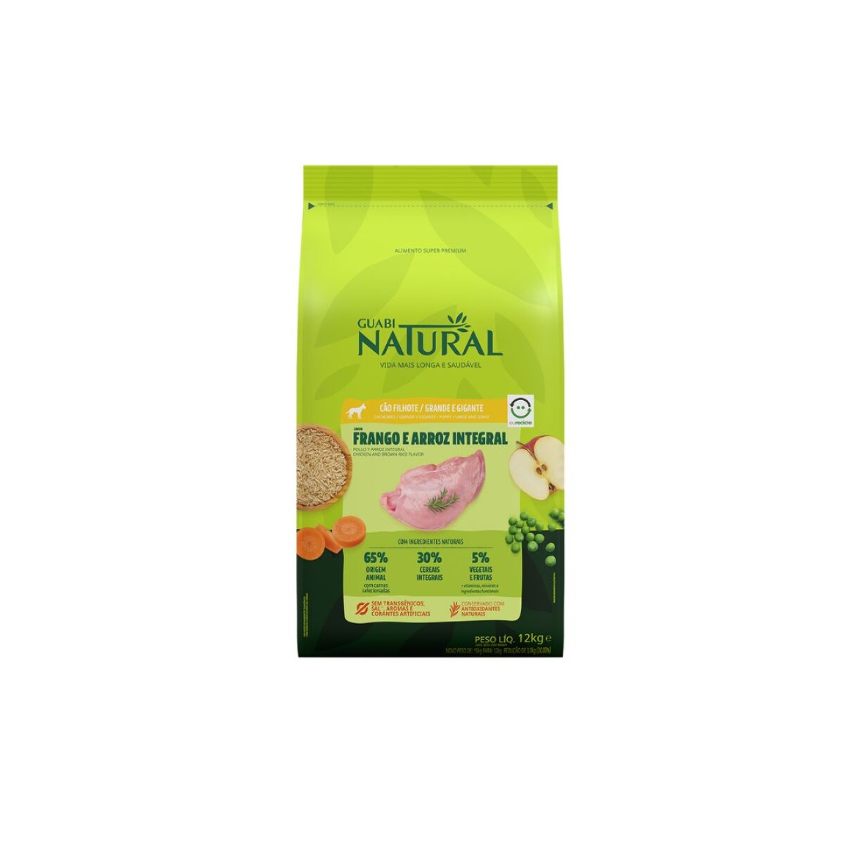Guabi Perro Cachorro Raza Grande Pollo y Arroz Int. 20 kg 