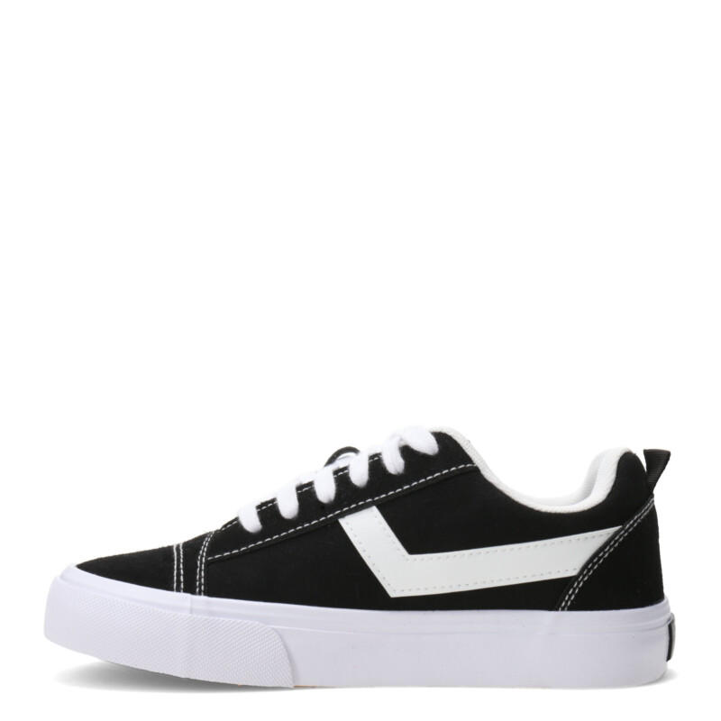 Championes Unisex PONY Casual Lona Gamuza Negro - Blanco