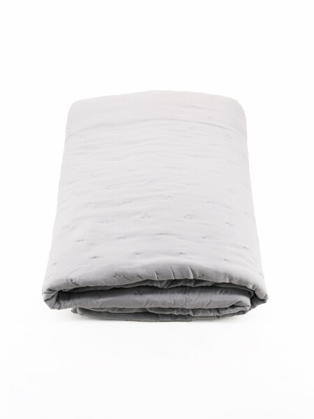 COLCHA 2 PLAZAS GRIS