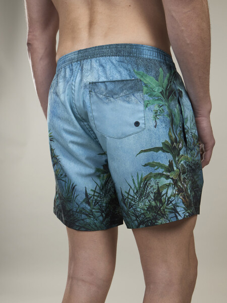 SHORT TORTOISE 8.0 JUNGLA AZUL