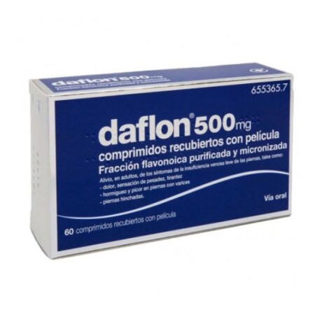 Daflon 500 mg x60 Comprimidos – Cuidado Circulatorio Daflon 500 mg x60 Comprimidos – Cuidado Circulatorio