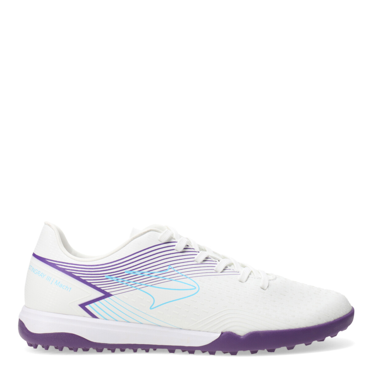 Championes de Hombre Topper Fútbol 5 Stingray III Mach TF Topper - Blanco - Violeta - Celeste 