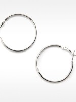 Aros Medianos Brillantes plateado