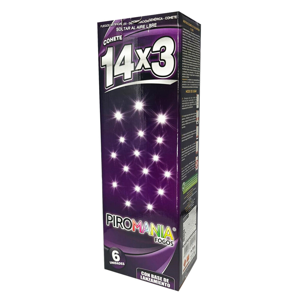 FOGUETA PIROMANIA 14 X 3 TIROS FOGUETA PIROMANIA 14 X 3 TIROS