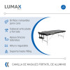 Camilla Portátil Profesional Lumax de Aluminio 185x60cm Negra