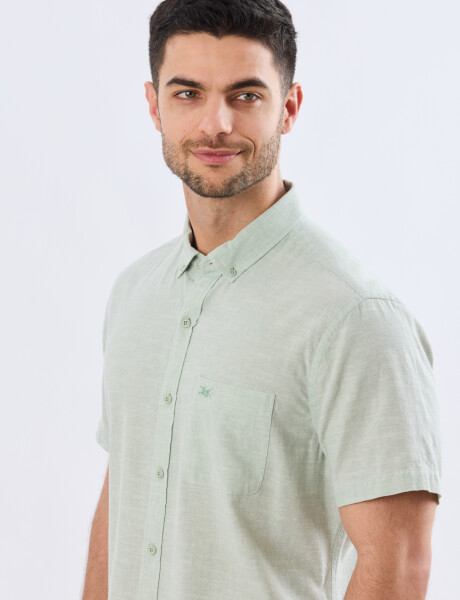 CAMISA LISA DE LINO Menta