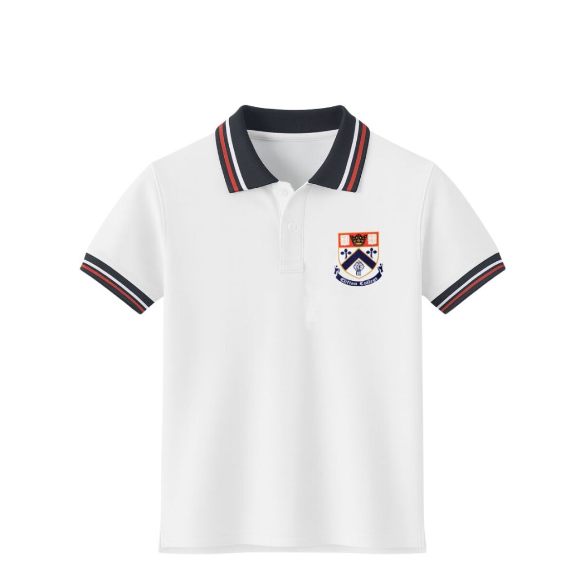 Remera Polo manga corta Clifton College Blanco