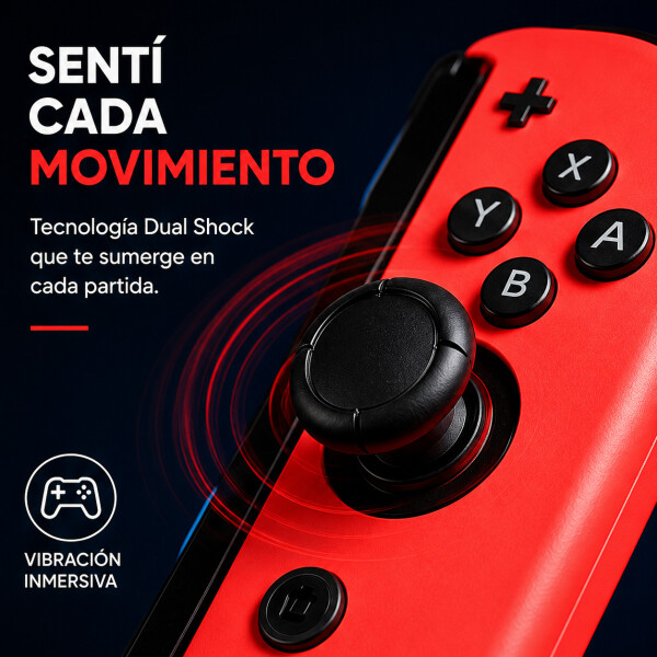 Control Joystick Para Nintendo Switch Inalámbrico Bluetooth Color Rojo y Azul.