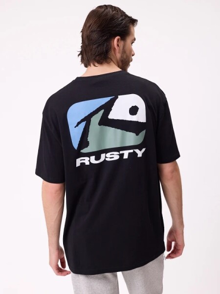 T-SHIRT RUSTY KOMMA NEGRO
