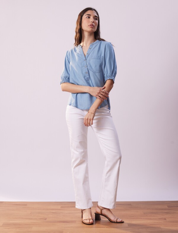 Blusa Lyocell JEAN CLARO
