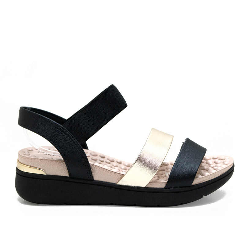 MODARE Sandalia Femenino Dorado-negro
