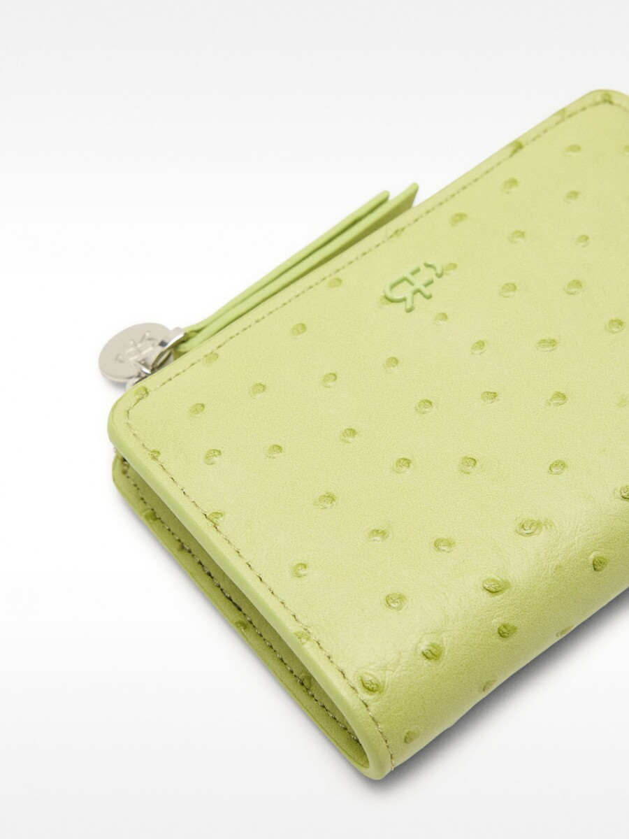 Cartera Con Grabado Animal verde