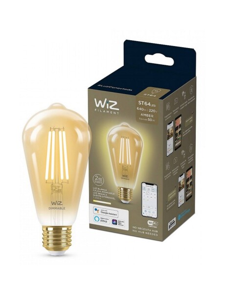 Pack 3 unidades lámparas LED WIZ Wifi Filamento Edison 6.9W E27 Pack 3 unidades lámparas LED WIZ Wifi Filamento Edison 6.9W E27