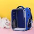 Mochila Transparente Rectangular Perro Gato Animal Premium Color Variante Azul