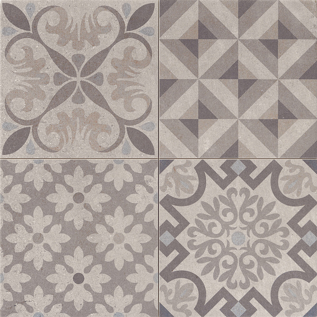 Porcelanato Skyros Deco Gris "a" 44x44 Cm 