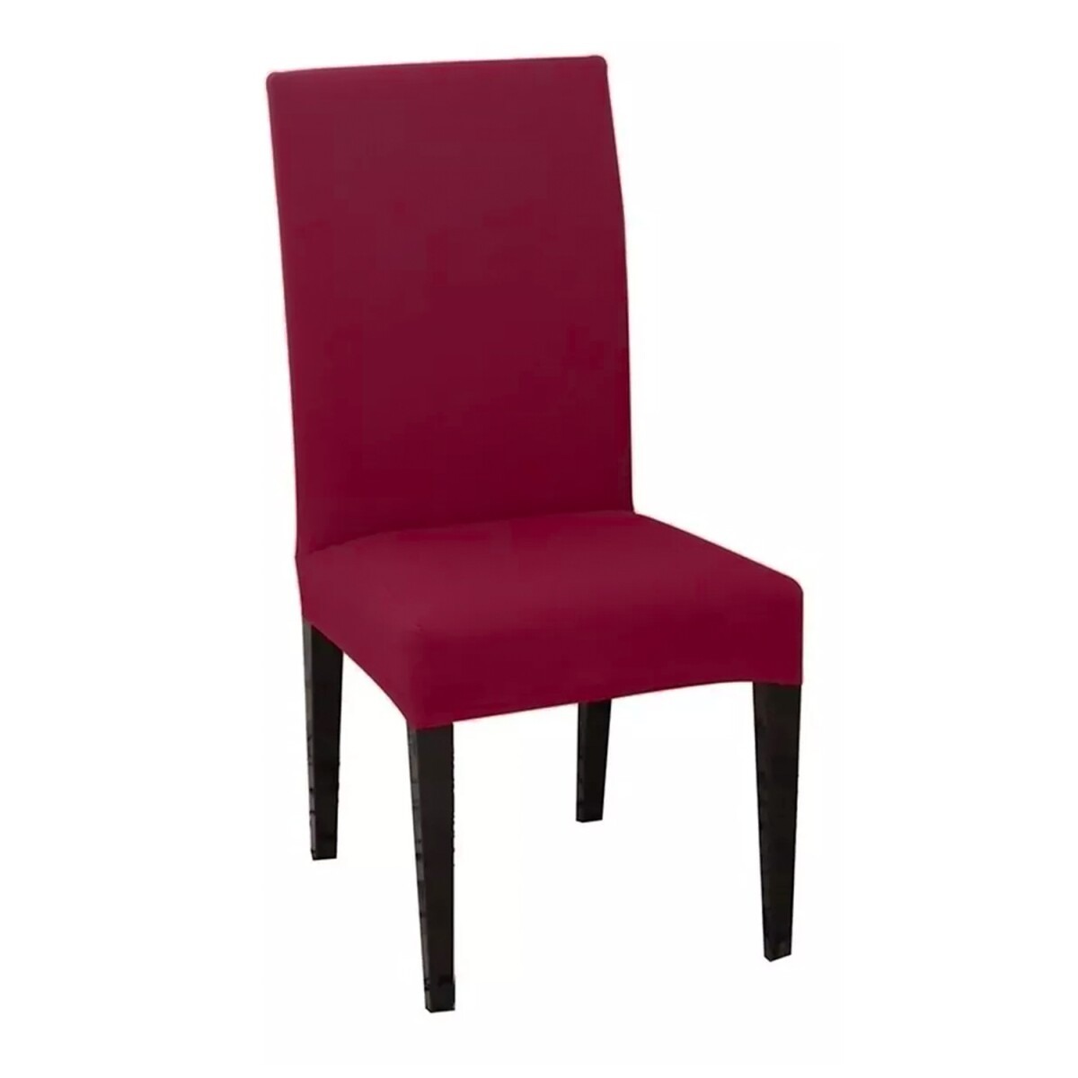 Funda Para Silla Comedor Cubre Asiento Elastizada Y Lavable - Variante Color Rojo Oscuro 