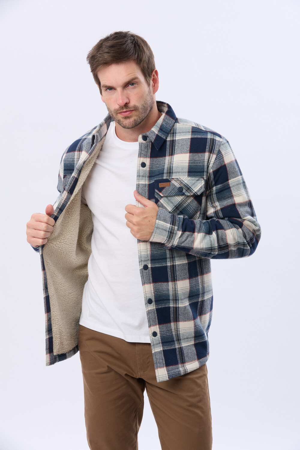 CAMPERA LEÑADORA CON CORDERITO Azulosc