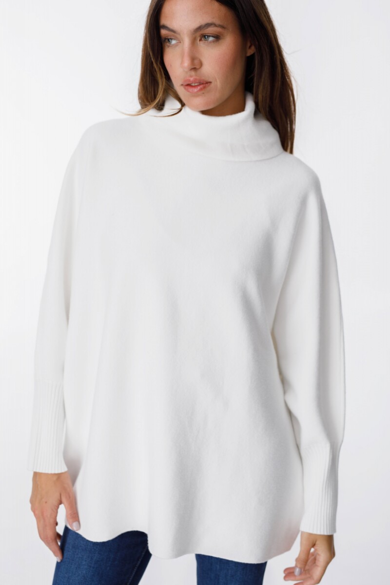 Sweater Poleron Malvon - Blanco 
