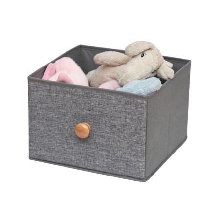CAJON ORGANZIADOR DE TELA GRIS