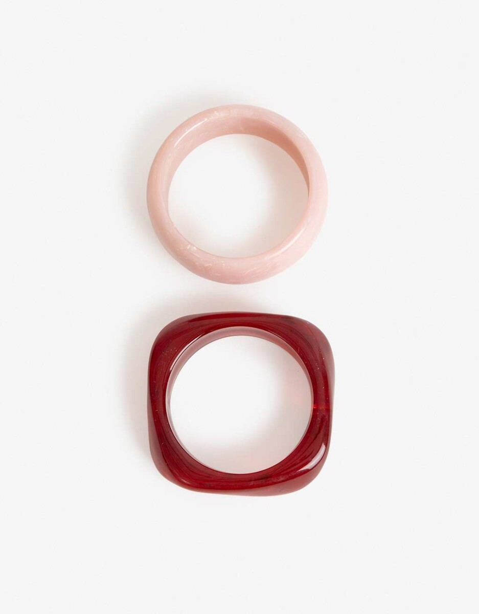 Set De Pulseras Resina 