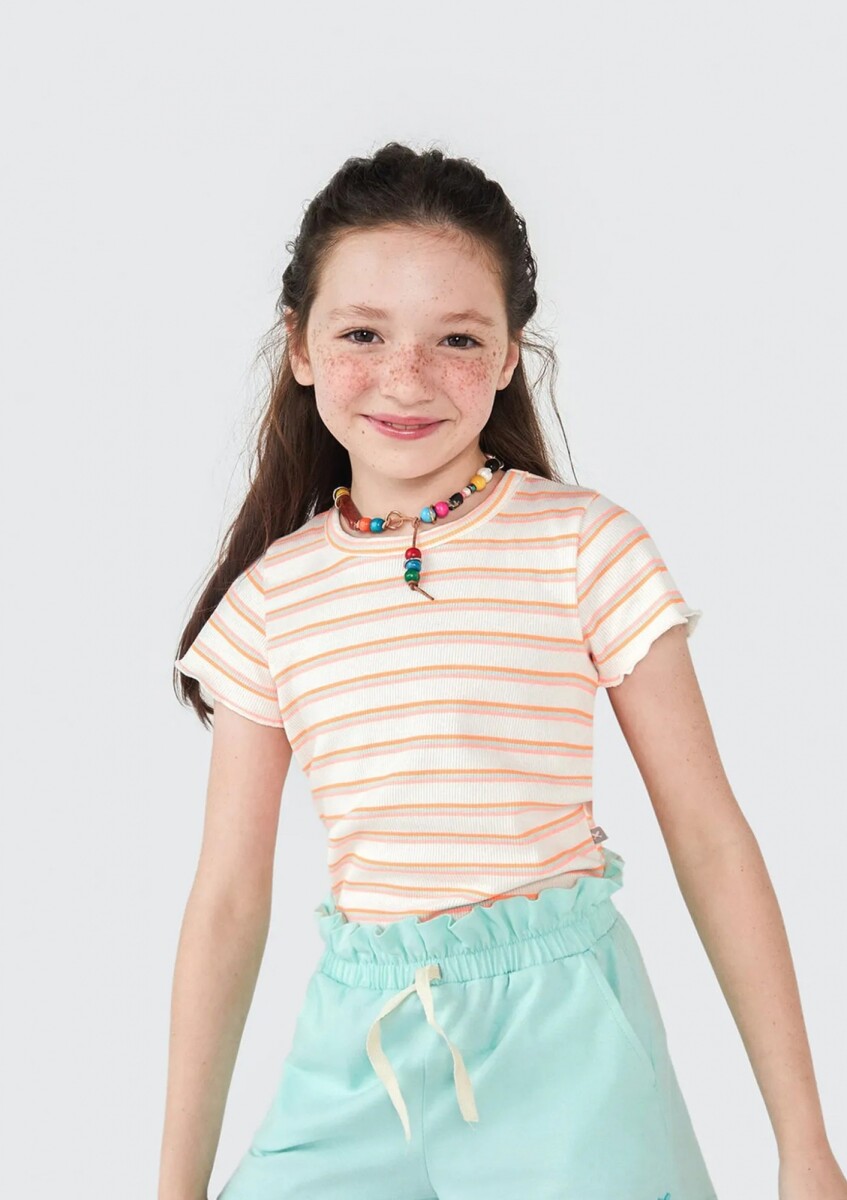 BLUSA INFANTIL ESTAMPADA - NARANJA 