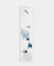 Cuadro abstracto Erale gris y azul pintado a mano 47 x 182 cm