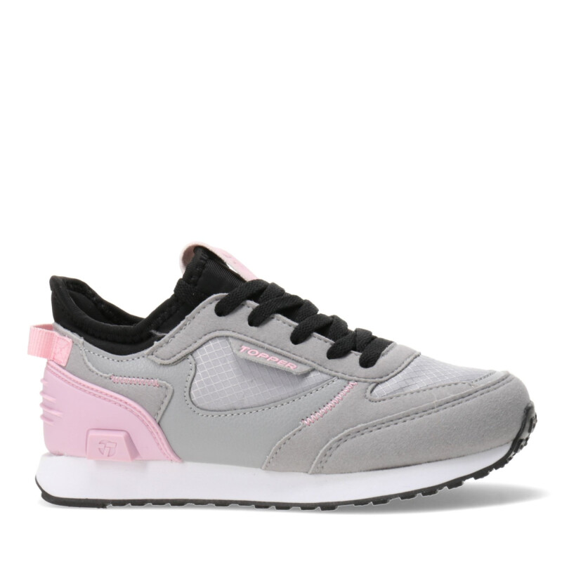 Championes Infantiles Topper Oldi Kids Gris - Negro - Rosa