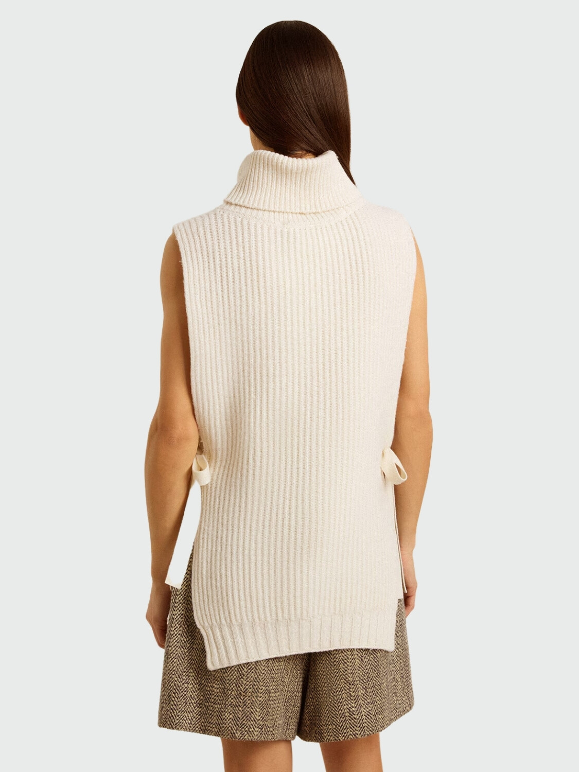 Golden Goose - Chaleco de lana con cuello alto Blanco