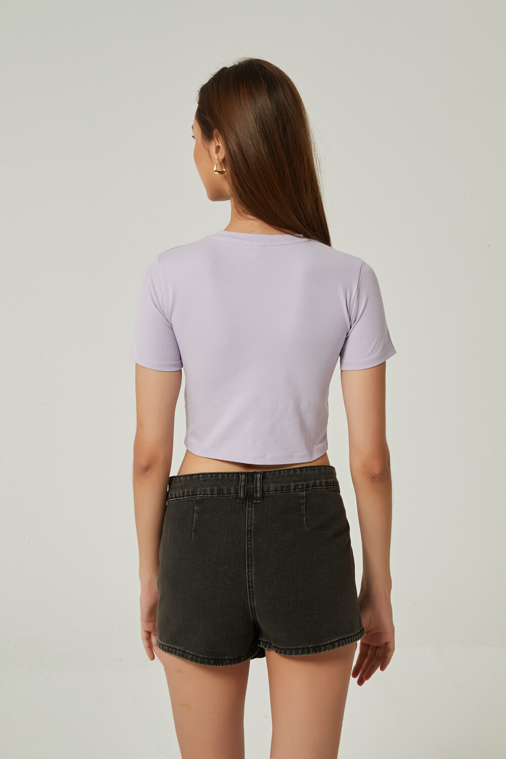 Remera Belga Lila Grisaceo