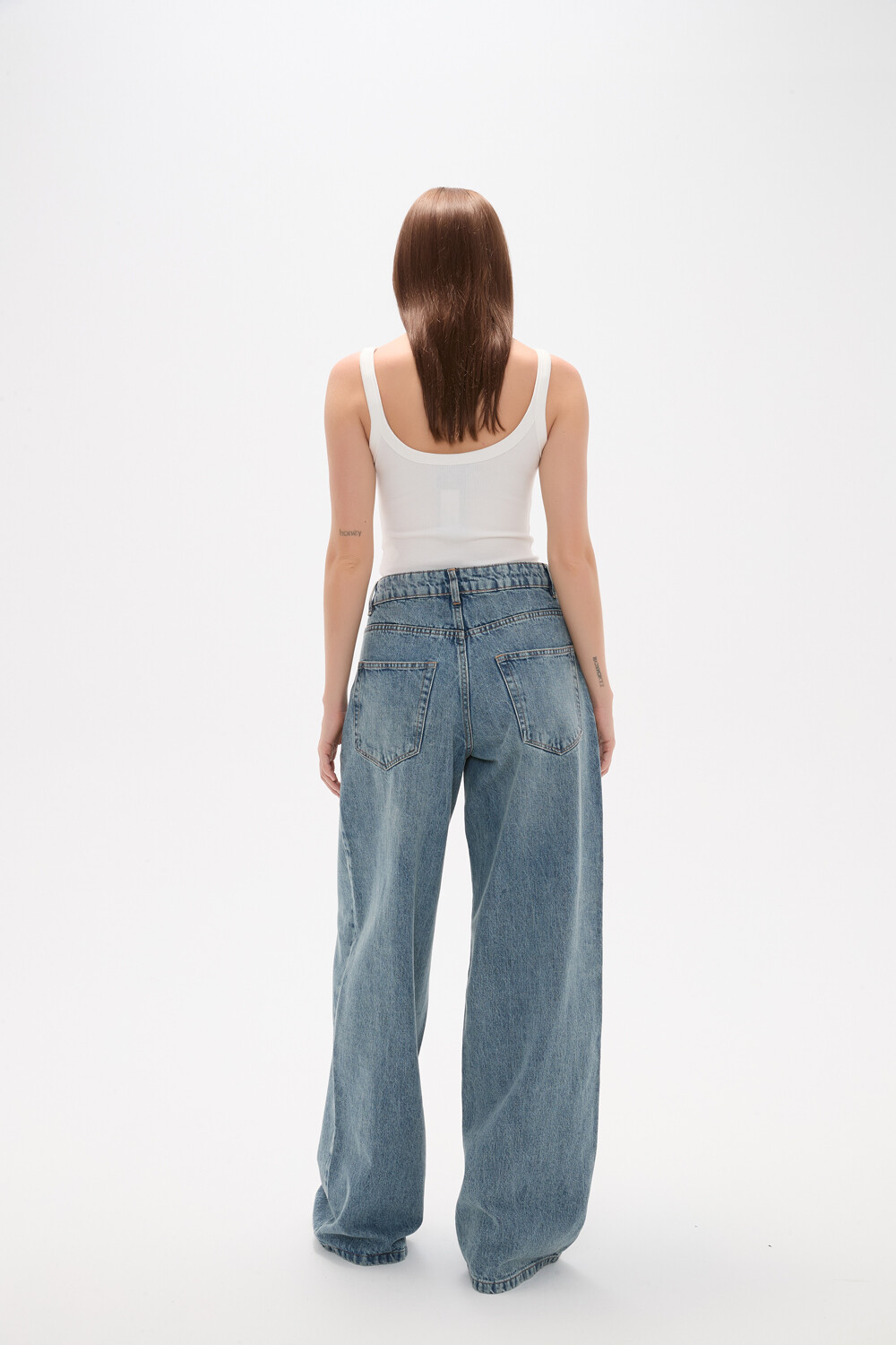 Pantalon Opalan Azul Grisaceo