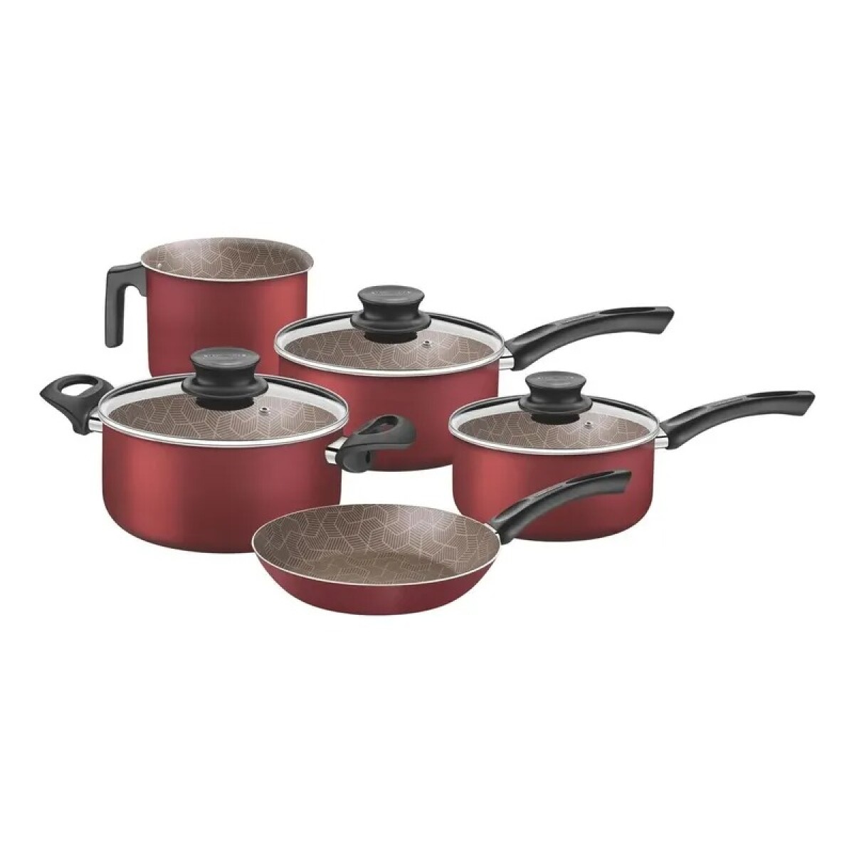 Batería De Cocina 5 piezas color bordo - 28599/701 - Tramontina 
