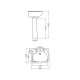 LAVATORIO SAN ISIDRO PILETA PARA PEDESTAL BLANCO LOZA BLANCO