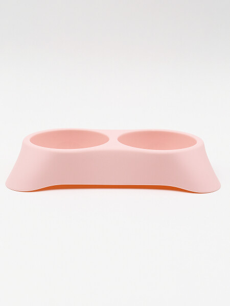 PLATO DOBLE 23 X 13 CM ROSA CLARO