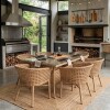 JGO COMEDOR GEORGIA TAPA VIDRIO 6 PUESTOS Unica