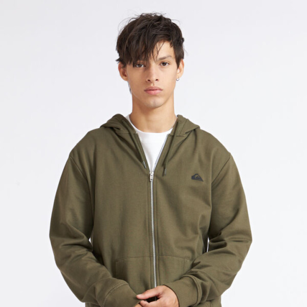 Quiksilver Buzo Polar con Capucha BASIC HOOD ZIP Hombre - Marrón Marron
