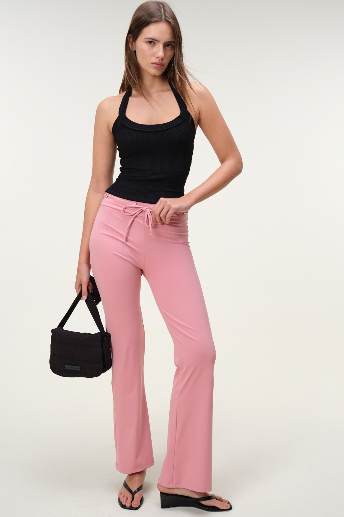Top Halter Rib Negro