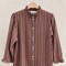 Camisa Carlita Volados Raya Chocolate