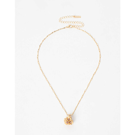 Collar Con Charm Floral Dorado