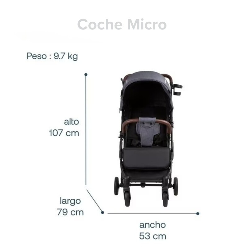 Coche Compacto de Viaje Micro Bebesit - Gris Coche Compacto de Viaje Micro Bebesit - Gris
