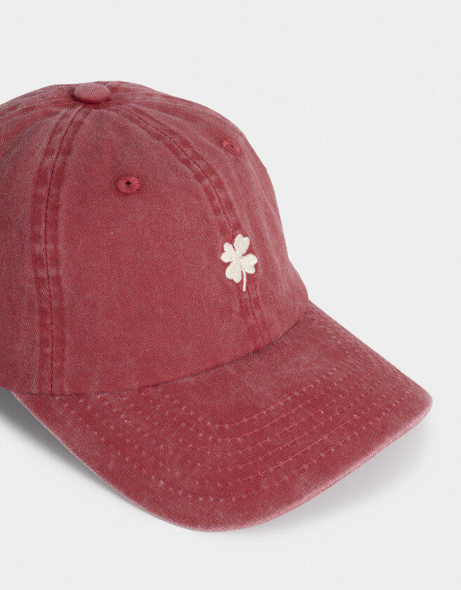 Caps Gorra Bordada Trébol - Rojo Medio